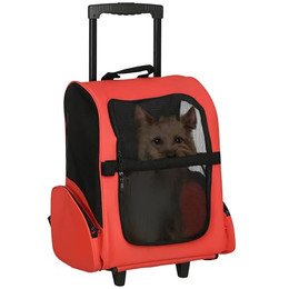 Produktbild von PawHut Hundetrolley Transporttasche 2-in-1 Rot