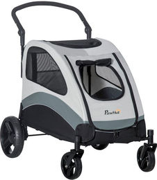 Produktbild von PawHut Hundewagen Hundetrolley mit 4 Rädern für kleine und mittelgroße Hunde