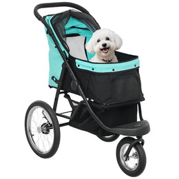 Produktbild von PawHut Hundewagen Jogger Hundebuggy klappbar für kleine Hunde & Katzen bis 10 kg