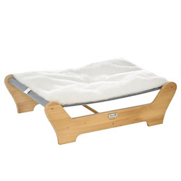 Produktbild von PawHut Katzenbett mit Gestell und Hängematte aus Kiefernholz