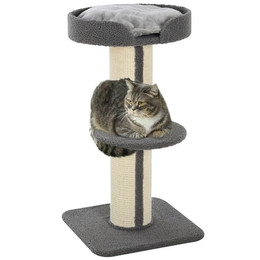 Produktbild von PawHut Katzenkratzbaum mit Sisal und Plattform, 45x45x91 cm, Grau
