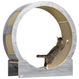 Produktbild von PawHut Katzenlaufrad 91 cm mit Bremse und Kratzbrett