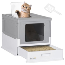 Produktbild von PawHut Katzentoilette mit Deckel, Bodenschale und Schaufel