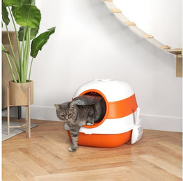 Produktbild von PawHut Katzentoilette mit Deckel und Streuschaufel