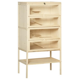 Produktbild von PawHut Kleintierkäfig 5 Etagen aus Tannenholz