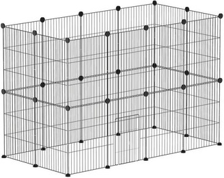 Produktbild von PawHut Kleintierkäfig für Kaninchen und Meerschweinchen aus Stahl