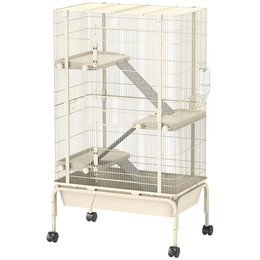 Produktbild von PawHut Kleintierkäfig mit 3 Rampen und Zubehör