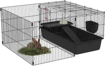 Produktbild von PawHut Kleintierkäfig mit Laufstall und Zubehör