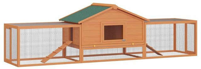 Produktbild von PawHut Kleintierstall Kaninchenstall mit Seitengehege