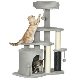 Produktbild von PawHut Kratzbaum 87 cm mit Katzenhöhle, Bett und Sisal-Kratzsäulen