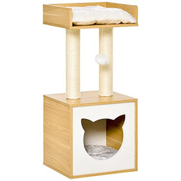 Produktbild von Pawhut Kratzbaum mit Katzenhöhle und 2 weichen Kissen