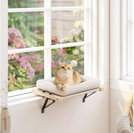 Produktbild von PawHut Tierbett 50x36cm Katzenhängematte mit verstellbarer Halterung, Polyester, mit abnehmbarem, maschinenwaschbarem Kissen, für Katzen unter 6 kg