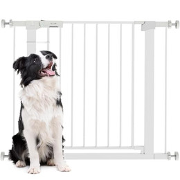 Produktbild von PawHut Türschutzgitter verstellbar 75-96 cm weiß