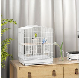 Produktbild von PawHut Vogelkäfig, mit ausnehmbarer Bodenschale Weiß 46,5 x 36 x 59 cm