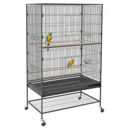 Produktbild von PawHut Vogelkäfig Vogelbauer mit Sitzstangen und Ablage