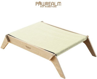 Produktbild von Pawrealm Katzenbett aus Birkenholz mit Duck-Stoff