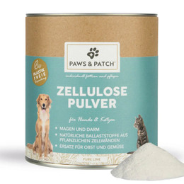 Produktbild von Paws & Patch Zellulose Pulver für Hunde und Katzen - 3 x 250 g