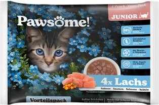 Produktbild von Pawsome Junior Nassfutter mit Lachs für Kitten - 4 x 85 g