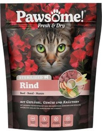 Produktbild von Pawsome PAW Fresh & Dry Trockenfutter Katze Adult Sterilised Rind - 750 g