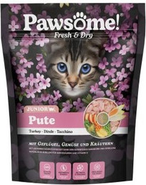 Produktbild von Pawsome PAW Fresh & Dry Trockenfutter Katze Junior Pute - 750 g