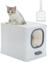 Produktbild von Pawz Road Katzentoilette mit Deckel grau