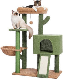 Produktbild von PAWZ Road Kratzbaum 104cm Moderner Kaktus Plüsch Katzenkratzbaum