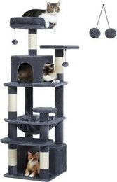 Pawz Road mittelgroßer Katzenbaum 136cm dunkelgrau – Bild 1 von 3