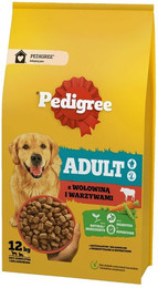 Produktbild von PEDIGREE Adult 12 kg mit Rindfleisch und Gemüse für große und mittelgroße Hunde