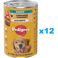 Produktbild von PEDIGREE Adult Dose mit Huhn und Karotten in Gelee - 12 x 1200 g