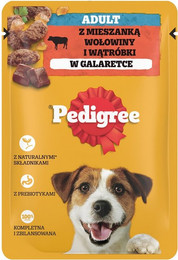 Produktbild von PEDIGREE Adult Geleestücke mit Rindfleisch und Leber - 100 g