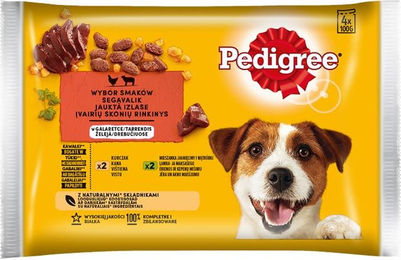 Produktbild von PEDIGREE Adult Huhn & Lamm in Gelee Nassfutter für Hunde - 4 x 100 g