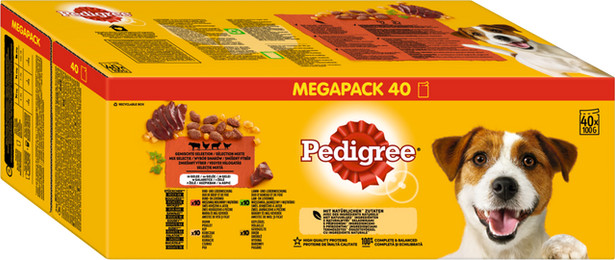 Produktbild von Pedigree Adult Hundenassfutter Gemischte Selektion in Gelee - 40 x 100 g