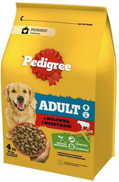 Produktbild von PEDIGREE Adult mit Rindfleisch und Gemüse für große und mittelgroße Hunderassen 4 kg