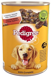 Produktbild von PEDIGREE Adult Nassfutter mit Rindfleisch und Leber in Gelee - 24 x 400 g