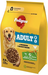 Produktbild von PEDIGREE Adult Trockenfutter mit Geflügel und Gemüse für große und mittelgroße Hunde - 2,6 kg