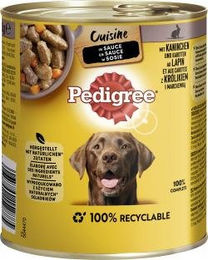 Produktbild von Pedigree Cuisine in Sauce mit Kaninchen und Karotten - 12 x 800 g