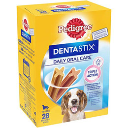 Produktbild von PEDIGREE Dentastix Medium Zahnpflege Hundesnack für mittelgroße Hunde - 4 x 180 g