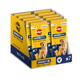 Produktbild von Pedigree DentaStix Zahnpflege-Snack für große Hunde - 10 x 7 Stk.