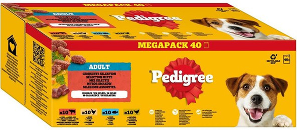 Produktbild von PEDIGREE DOGCARE Hundefutter Portionsbeutel Chunks in Gelee Adult - 40 x 100 g