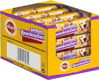 Produktbild von Pedigree Hundesnacks Riesenknochen für mittelgroße Hunde mit Rind & Geflügel - 12 x 2 Stk.