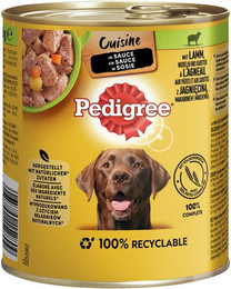 Produktbild von Pedigree in Sauce 800 Gramm Hundenassfutter 12 x 800 Gramm Lamm mit Nudeln & Karotte