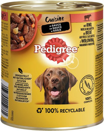 Produktbild von Pedigree in Sauce 800 Gramm Hundenassfutter 12 x 800 Gramm Rind mit Nudeln & Karotte
