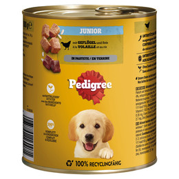 Produktbild von Pedigree Junior Geflügel & Reis Pastete - 12 x 800 g