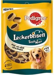 Pedigree Leckerbissen Tasty Minis Käse und Rind - 6 x 140 g – Bild 1 von 3