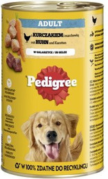 Produktbild von Pedigree Nassfutter Hund Adult in Gelee Huhn und Karotten - 12 x 1,2 kg