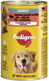 Produktbild von Pedigree Nassfutter Hund Adult Rind in Gelee - 12 x 1,2 kg