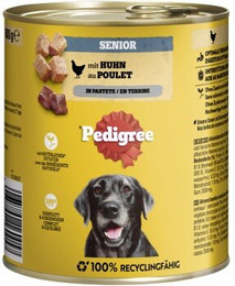Produktbild von Pedigree Nassfutter Hund Senior Huhn in Pastete - 12 x 800 g