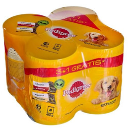 Produktbild von PEDIGREE Nassfutter mit Rindfleisch und Huhn in Gelee für adulte Hunde - 4 x 400 g