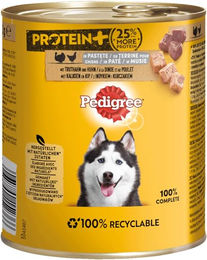 PEDIGREE Protein+ Dose Terrine mit Truthahn und Huhn für ausgewachsene Hunde - 800 g – Bild 1 von 4