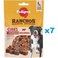 Produktbild von PEDIGREE Ranchos Cubes Zusatzfutter mit Rindfleisch - 7 x 70 g